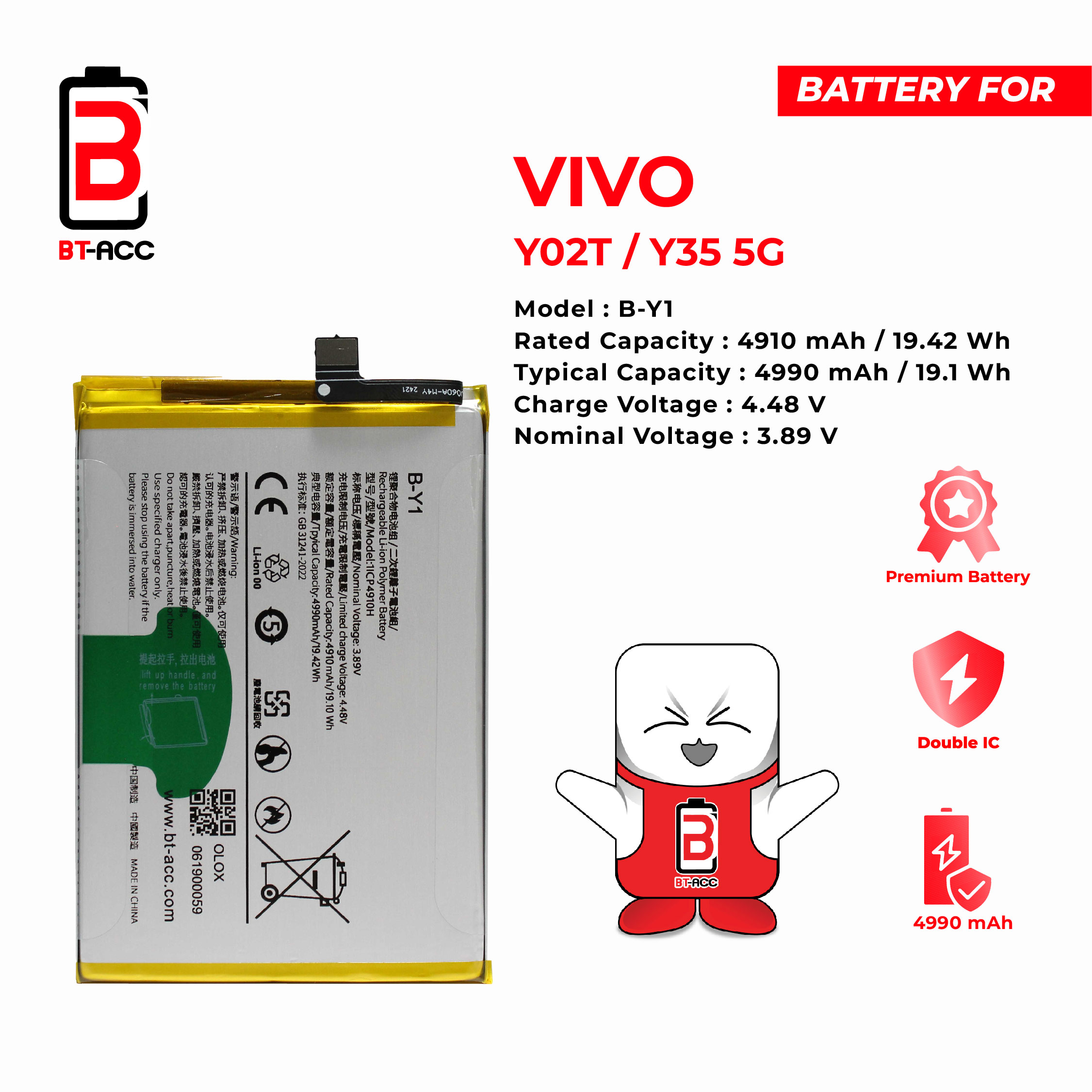Baterai Vivo Y02T / Y35G 5G / B-Y1