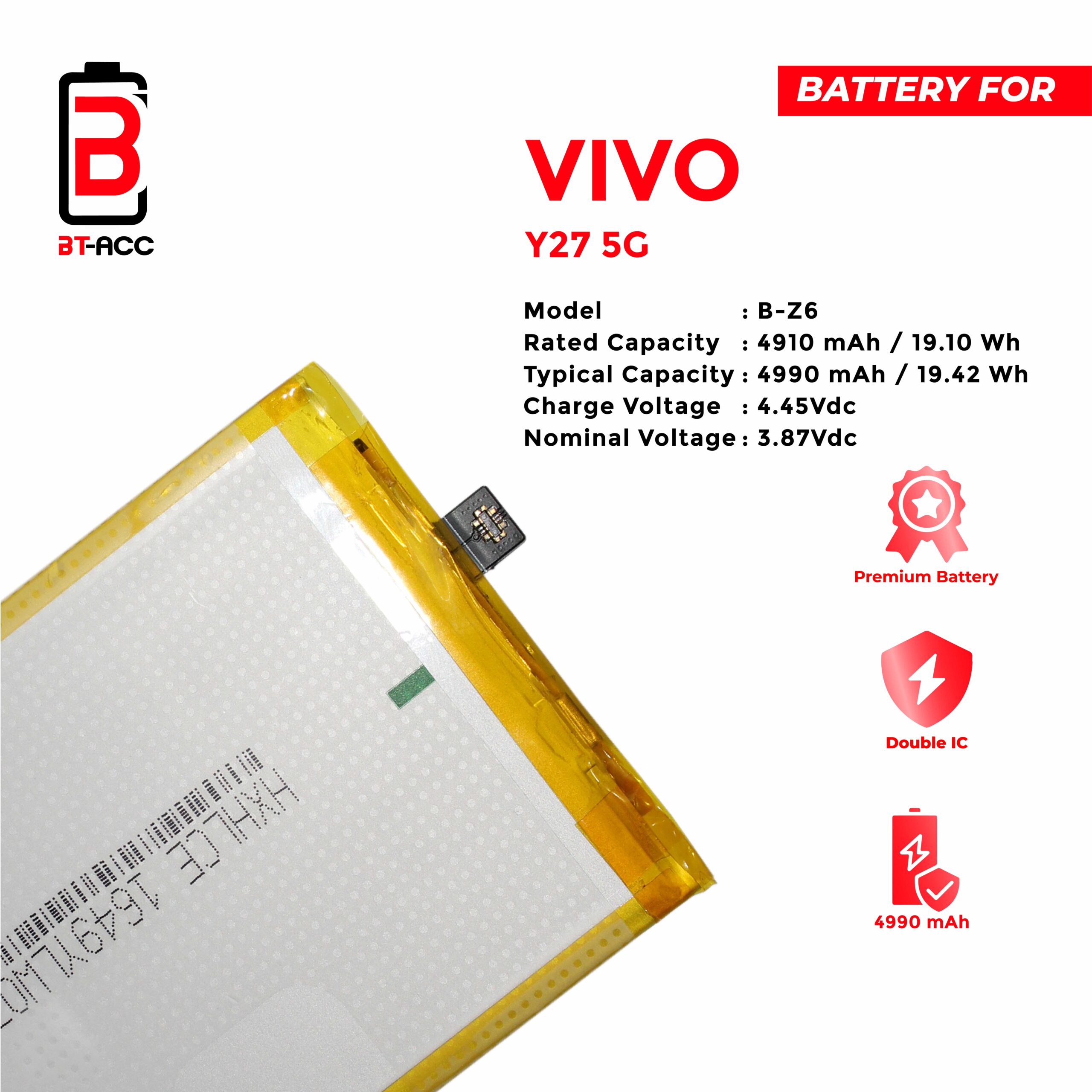 BT-ACC Baterai Vivo Y27 5G / B-Z6 - Image 3