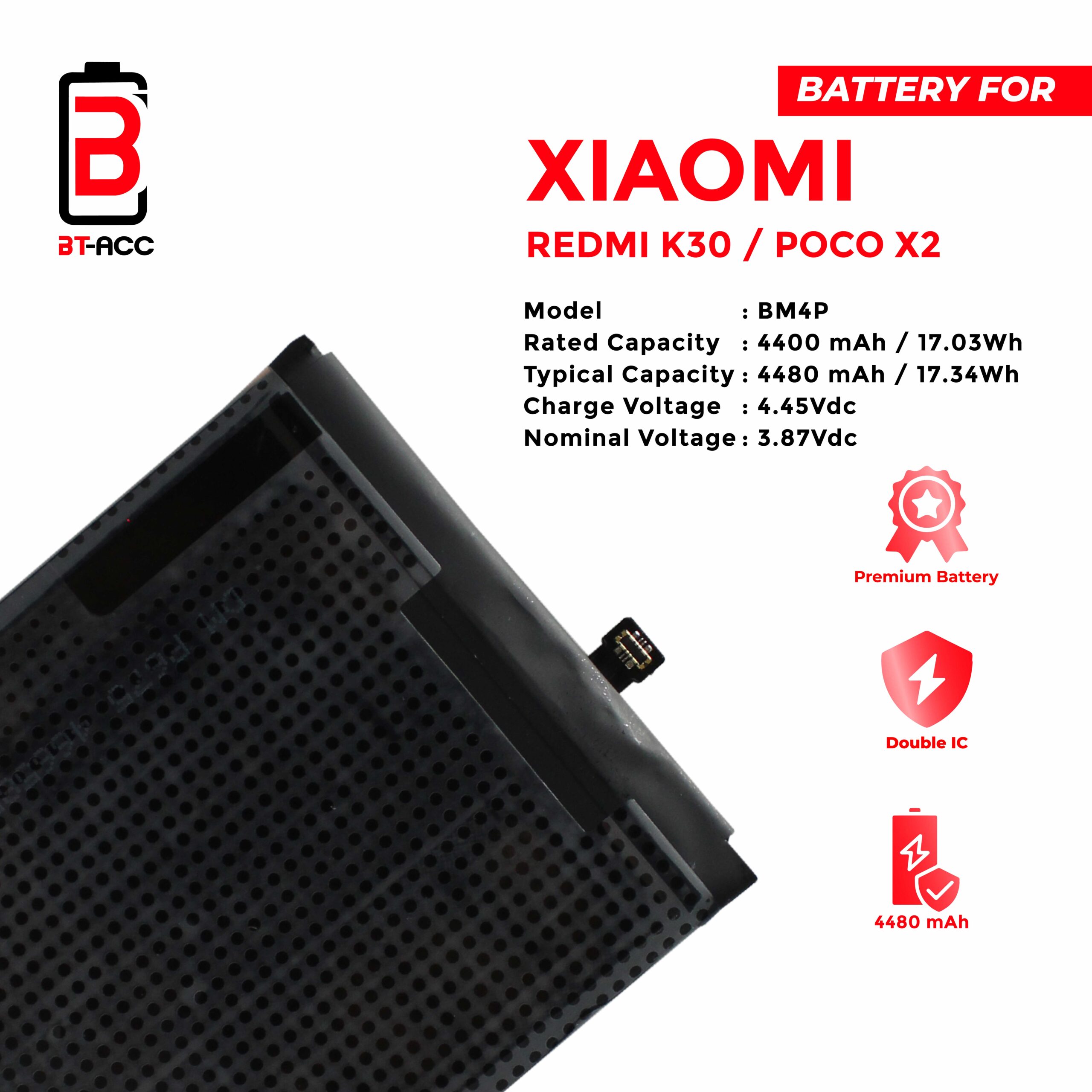 BT-ACC Baterai Xiaomi Redmi K30 / Poco X2 - BM4P - Gambar 3