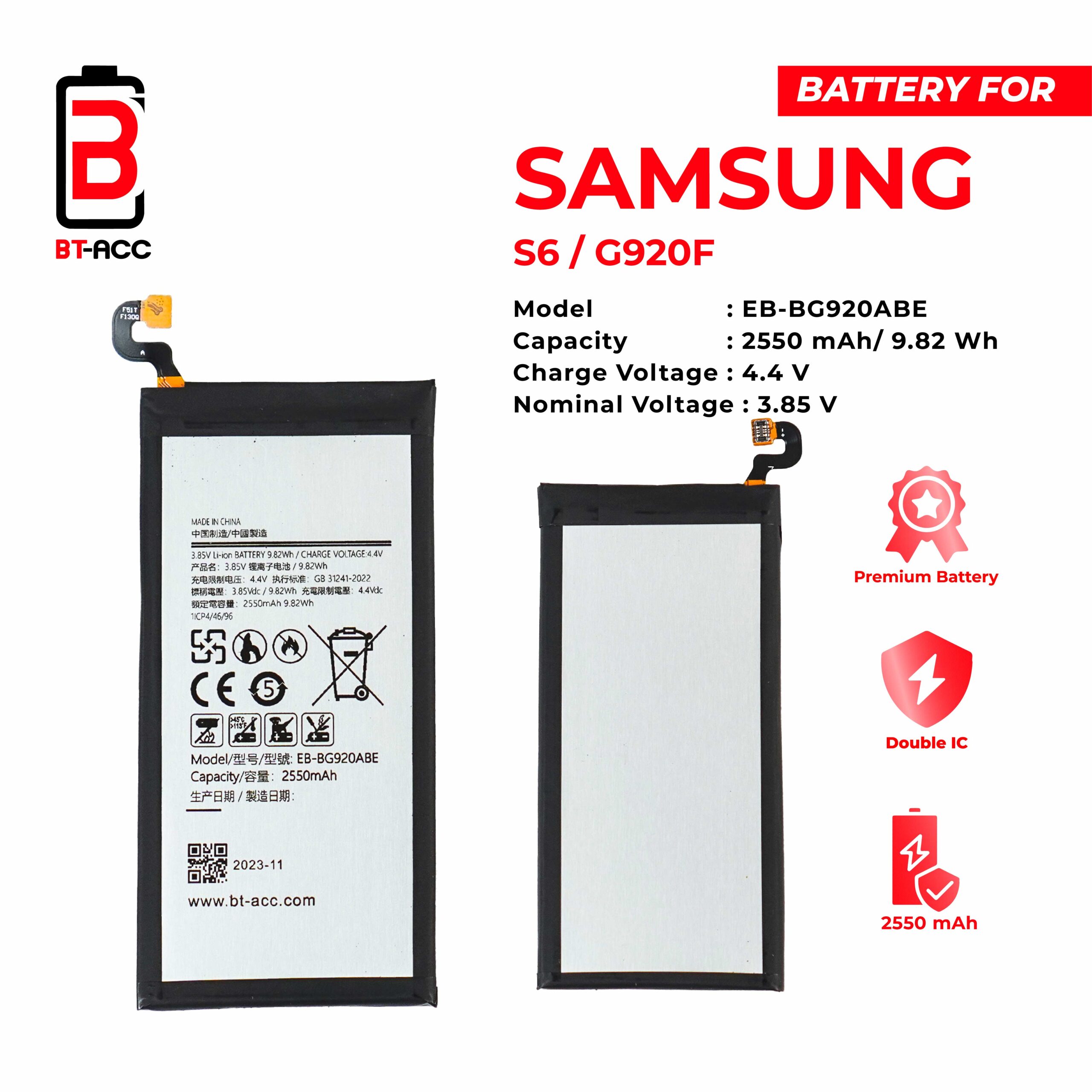 Baterai Samsung S6 / G920 / EB-BG920ABE - Image 2