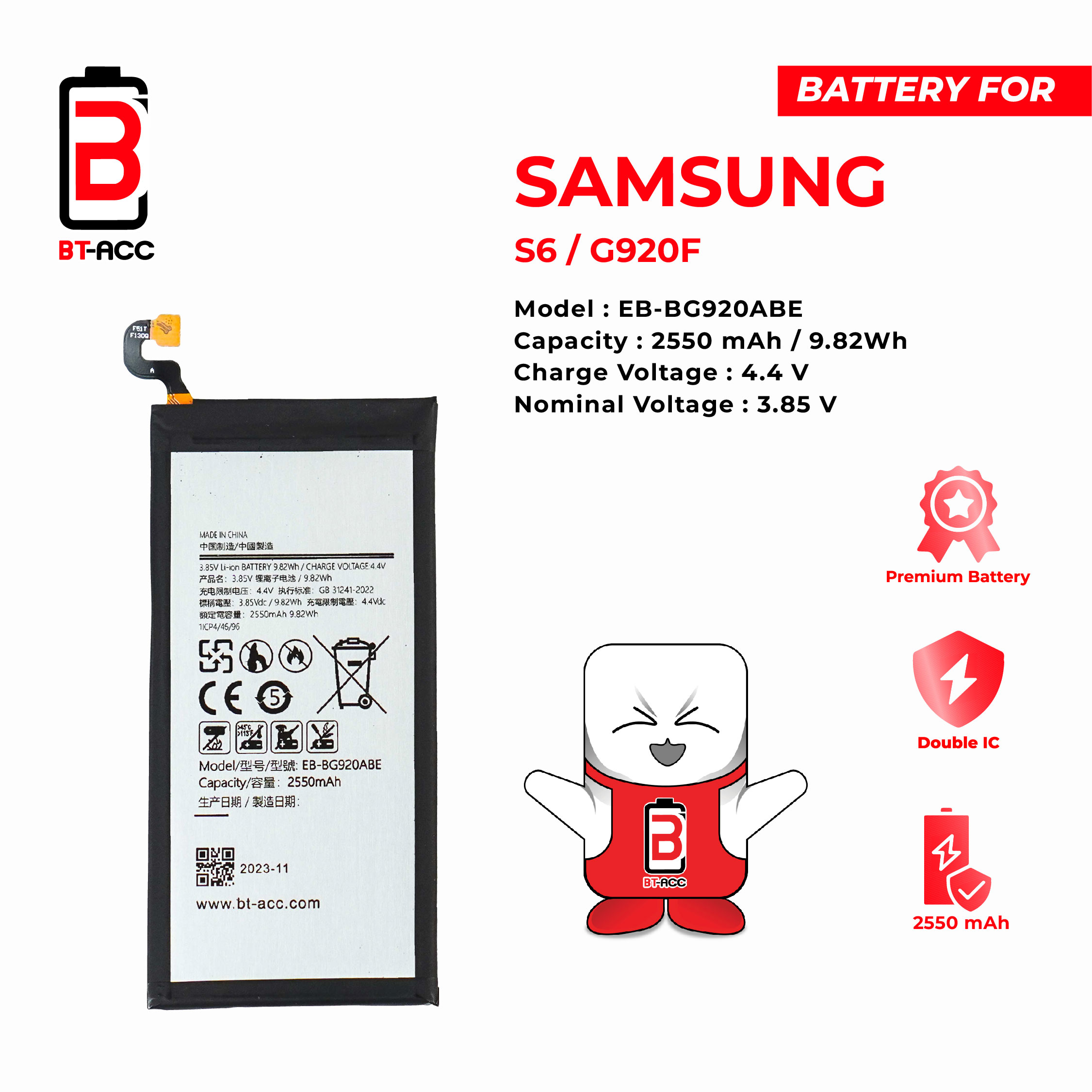 Baterai Samsung S6 / G920 / EB-BG920ABE
