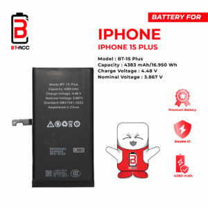 BT-ACC Baterai iPhone 15 Plus / A3039 (4383 mAh)