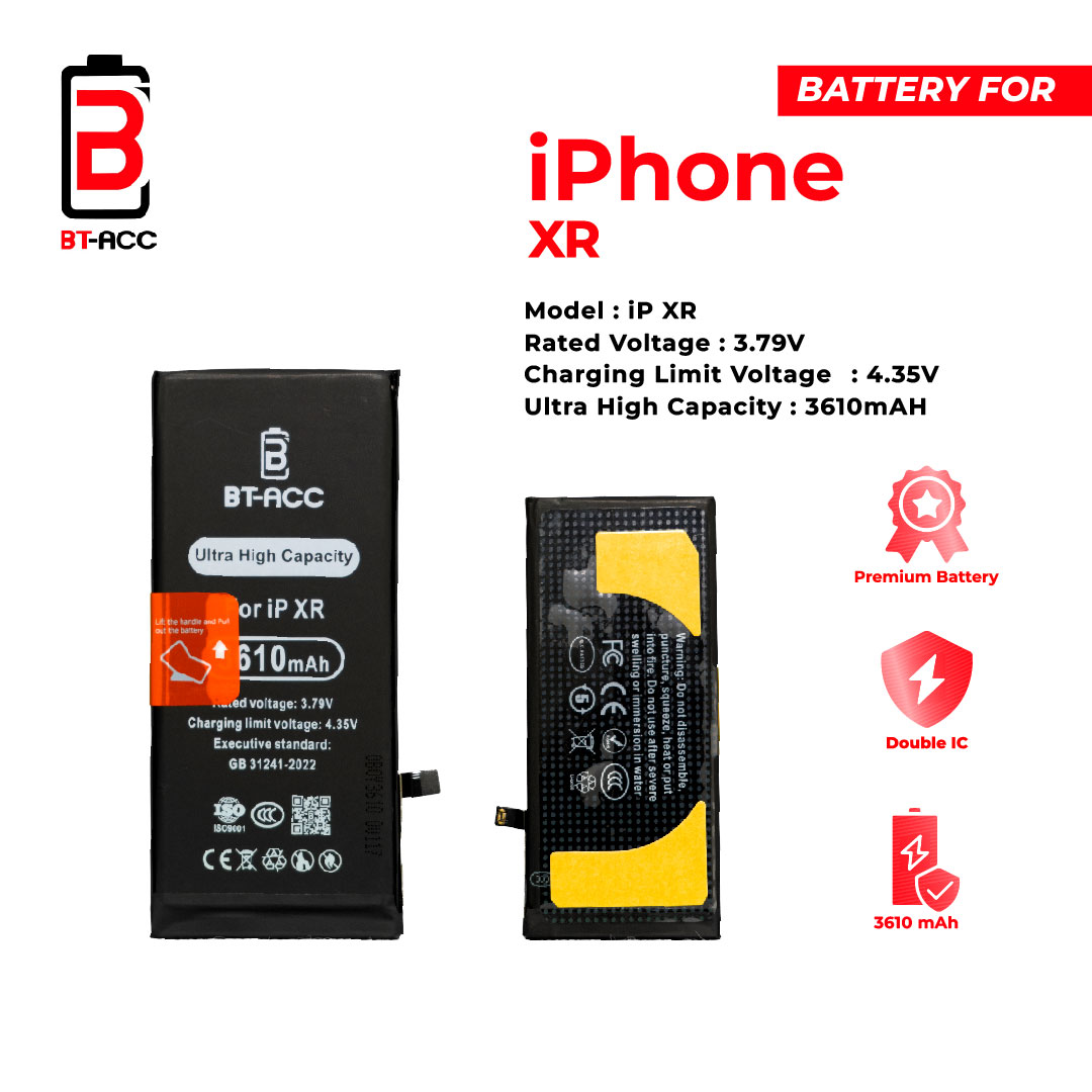 BT-ACC  Baterai Ultra High Capacity For iPhone XR (3610mAh) - Image 3