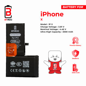 BT-ACC  Baterai Ultra High Capacity For iPhone X (3300mAh)