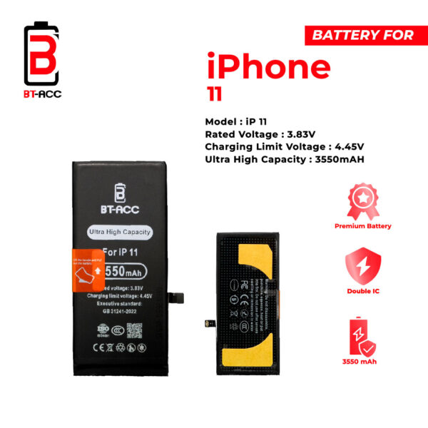Baterai Ultra High Capacity For iPhone 11 (3550mAh) - Image 4