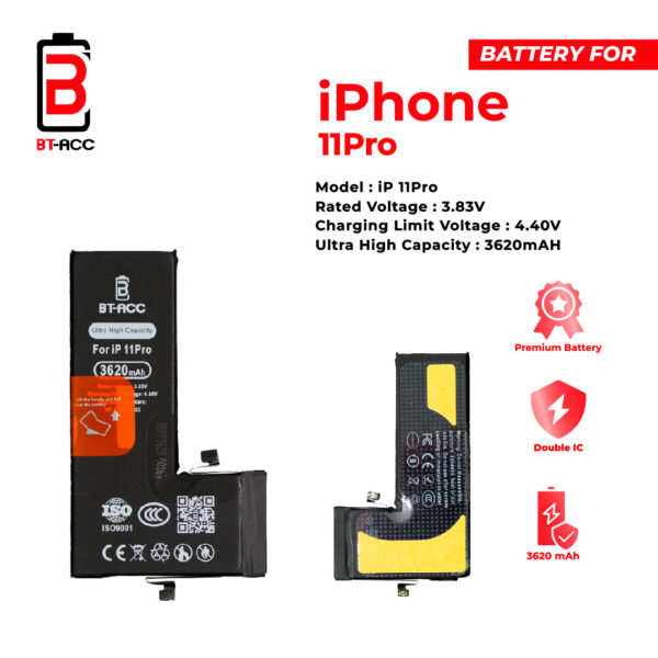 Baterai Ultra High Capacity For iPhone 11 Pro (3620mAh) - Image 2