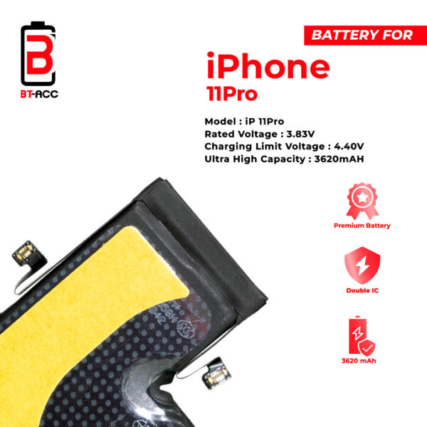 Baterai Ultra High Capacity For iPhone 11 Pro (3620mAh) - Image 4