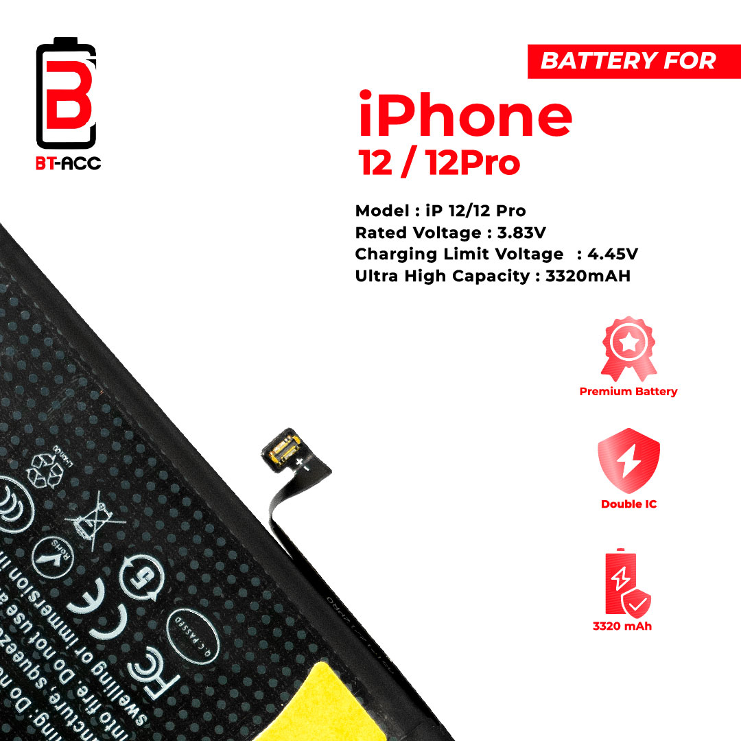 BT-ACC Baterai Ultra High Capacity For iPhone 12 / 12 Pro (3320mAh) - Image 5