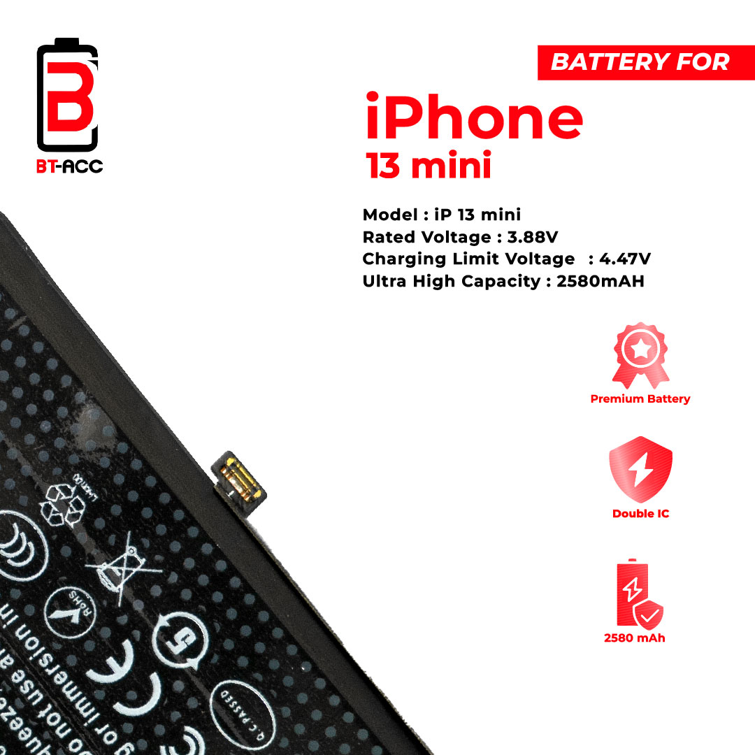 BT-ACC Baterai Ultra High Capacity For iPhone 13 Mini (2520mAh) - Image 5