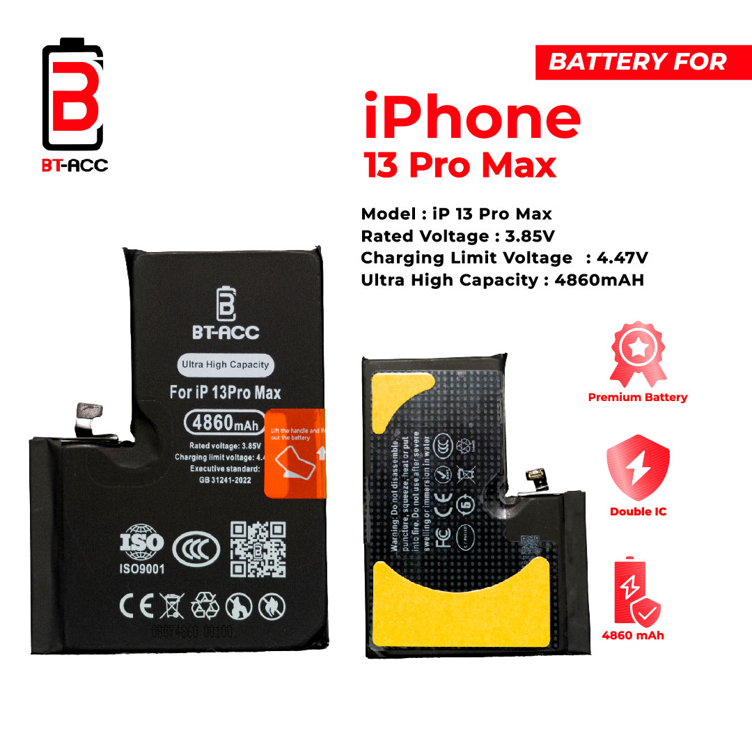 BT-ACC Baterai Ultra High Capacity For iPhone 13 Pro Max (4860mAh) - Image 2