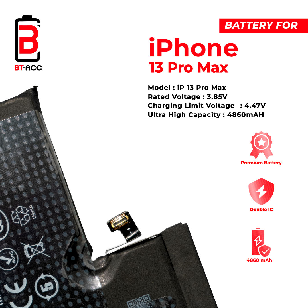 BT-ACC Baterai Ultra High Capacity For iPhone 13 Pro Max (4860mAh) - Image 5