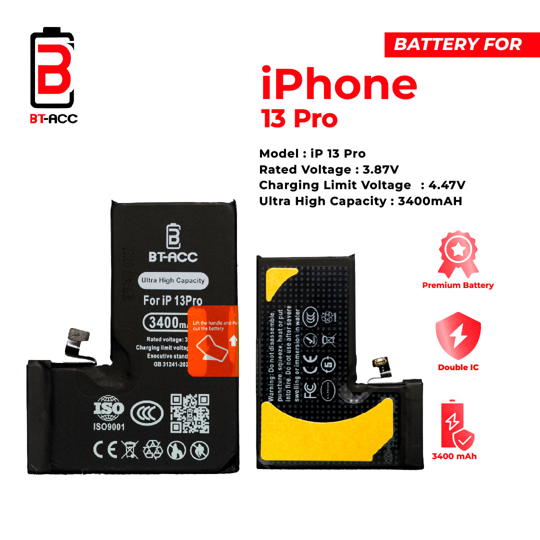 BT-ACC Baterai Ultra High Capacity For iPhone 13 Pro (3400mAh) - Image 3