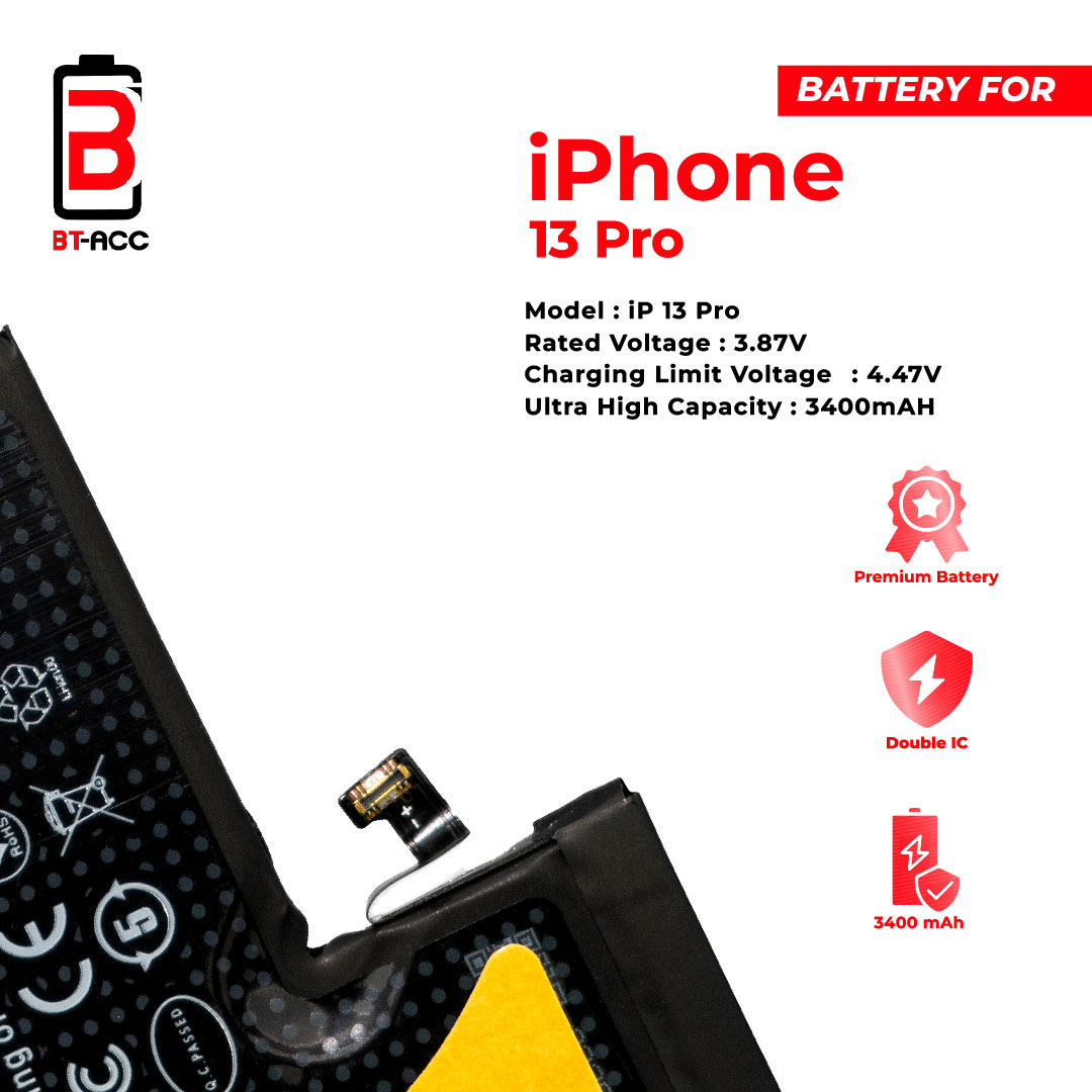 BT-ACC Baterai Ultra High Capacity For iPhone 13 Pro (3400mAh) - Image 5