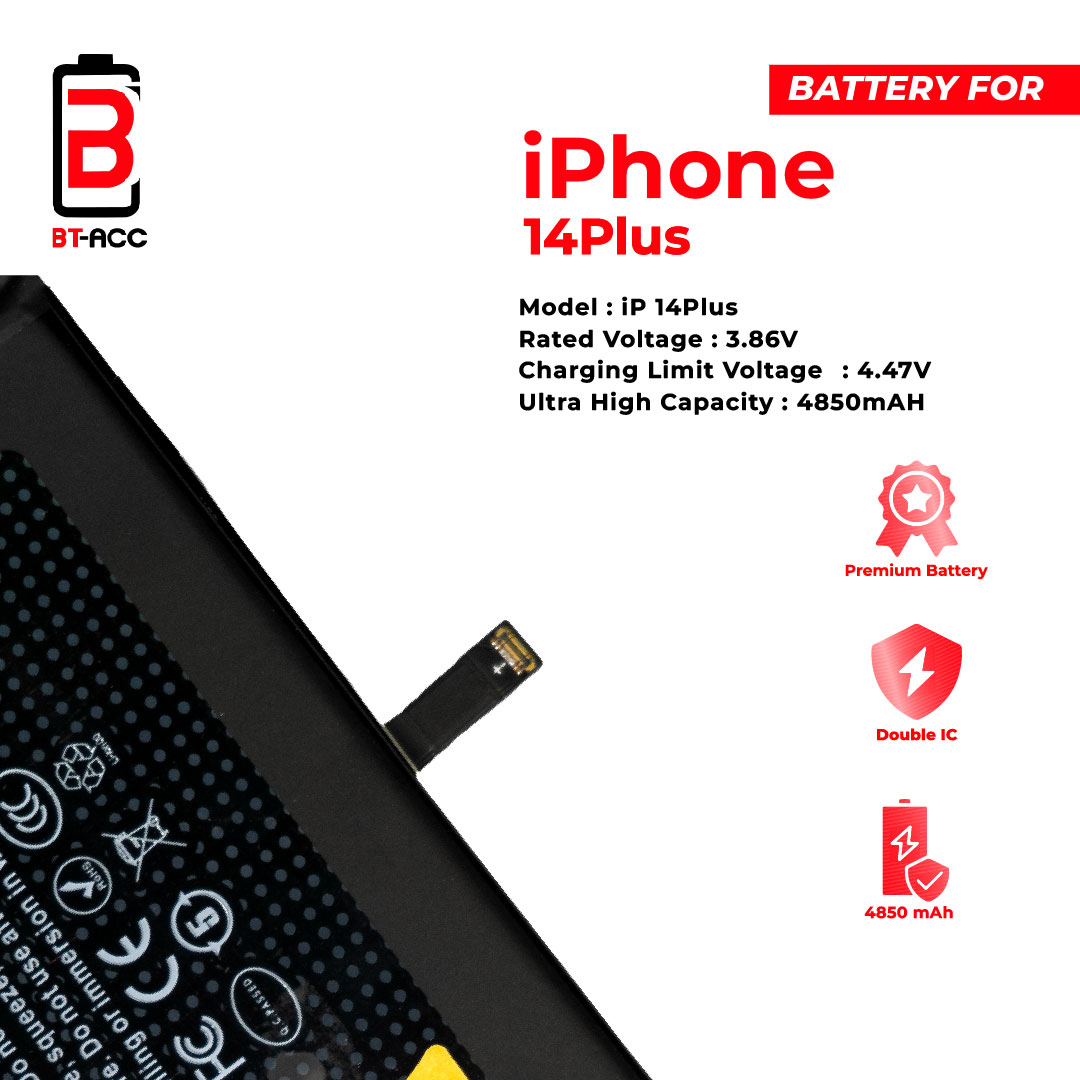 BT-ACC Baterai Ultra High Capacity For iPhone 14 Plus (4850mAh) - Image 5