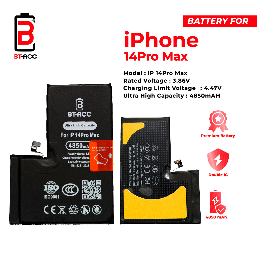 BT-ACC Baterai Ultra High Capacity For iPhone 14 Pro Max (4850mAh) - Image 3
