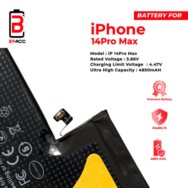 BT-ACC Baterai Ultra High Capacity For iPhone 14 Pro Max (4850mAh) - Image 4
