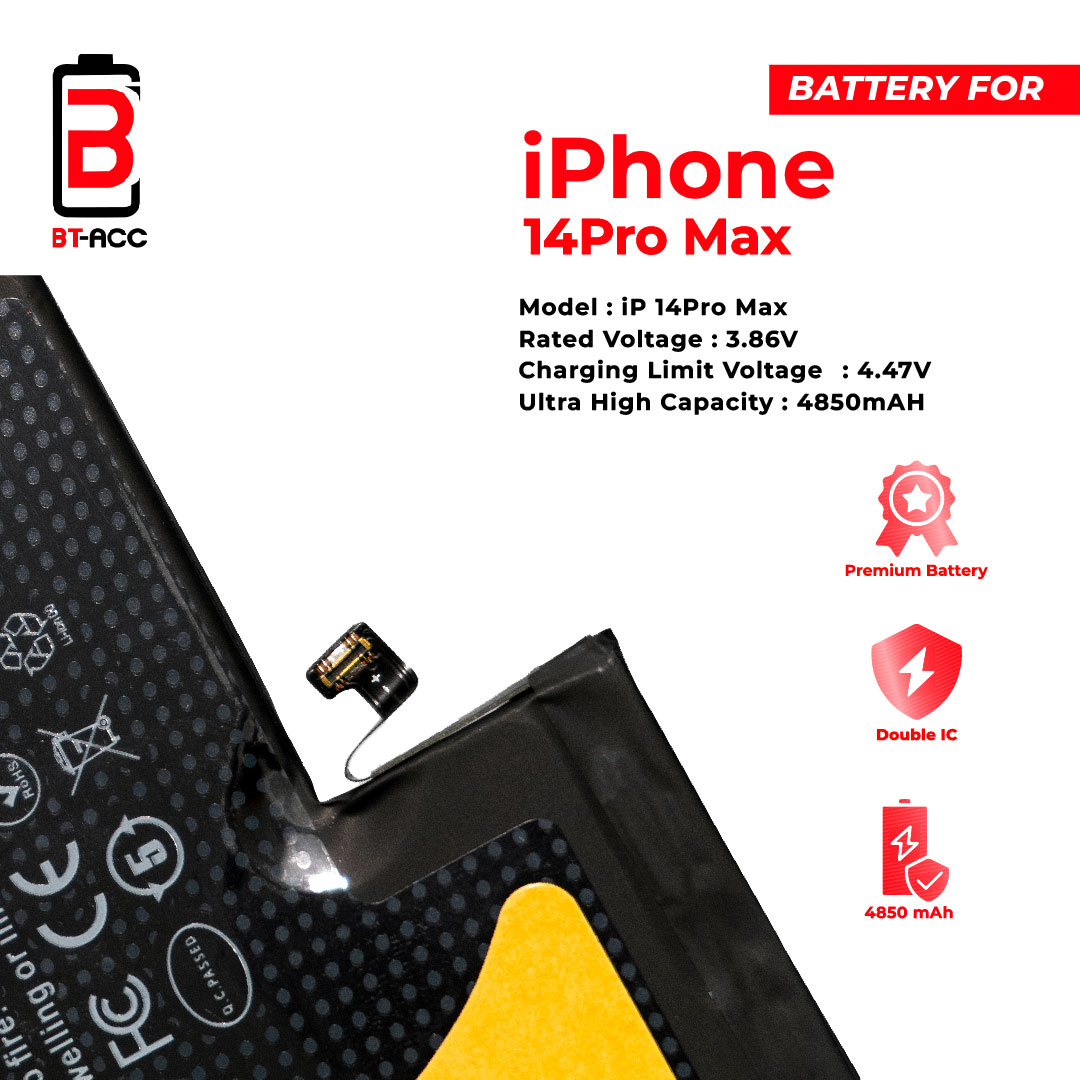 BT-ACC Baterai Ultra High Capacity For iPhone 14 Pro Max (4850mAh) - Image 4
