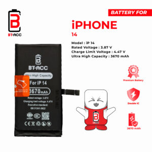BT-ACC Baterai Ultra High Capacity For iPhone 14 (3670mAh)