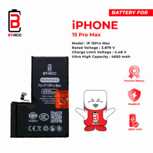 BT-ACC Baterai Ultra High Capacity For iPhone 15 Pro Max / A3121 (4850mAh)