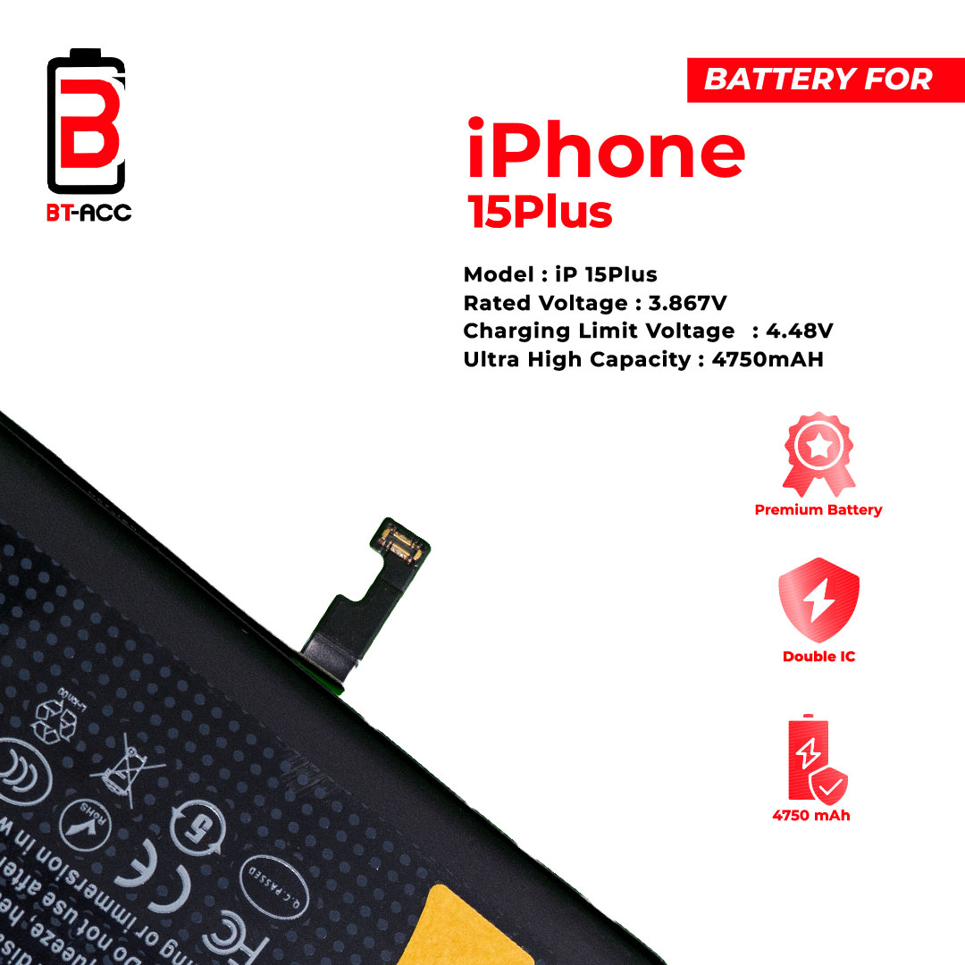 BT-ACC Baterai Ultra High Capacity For iPhone 15 Plus / A3039 (4750mAh) - Image 5