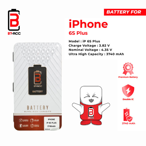 Baterai Ultra High Capacity For iPhone 6S Plus (3740mAh) - Image 2