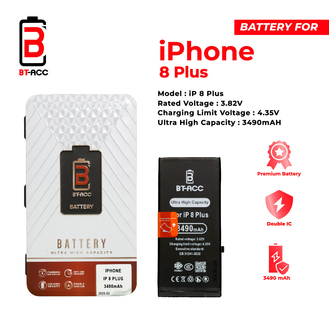 BT-ACC Baterai Ultra High Capacity iPhone 8 Plus (3490mAh) - Gambar 2