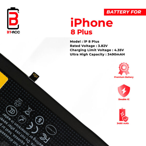 BT-ACC Baterai Ultra High Capacity iPhone 8 Plus (3490mAh) - Gambar 4