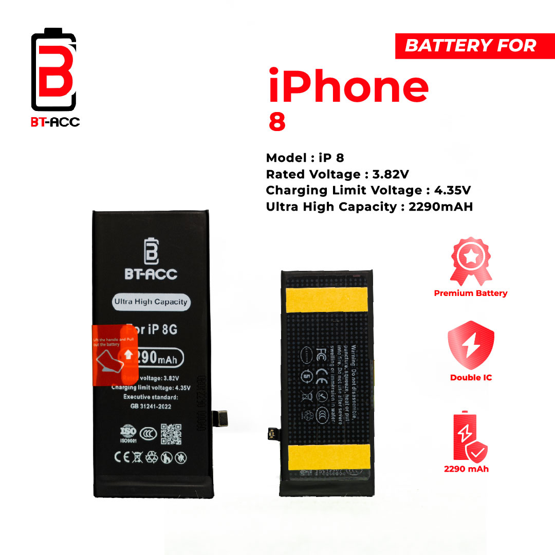 BT-ACC Baterai Ultra High Capacity iPhone 8 (2290mAh) - Image 3