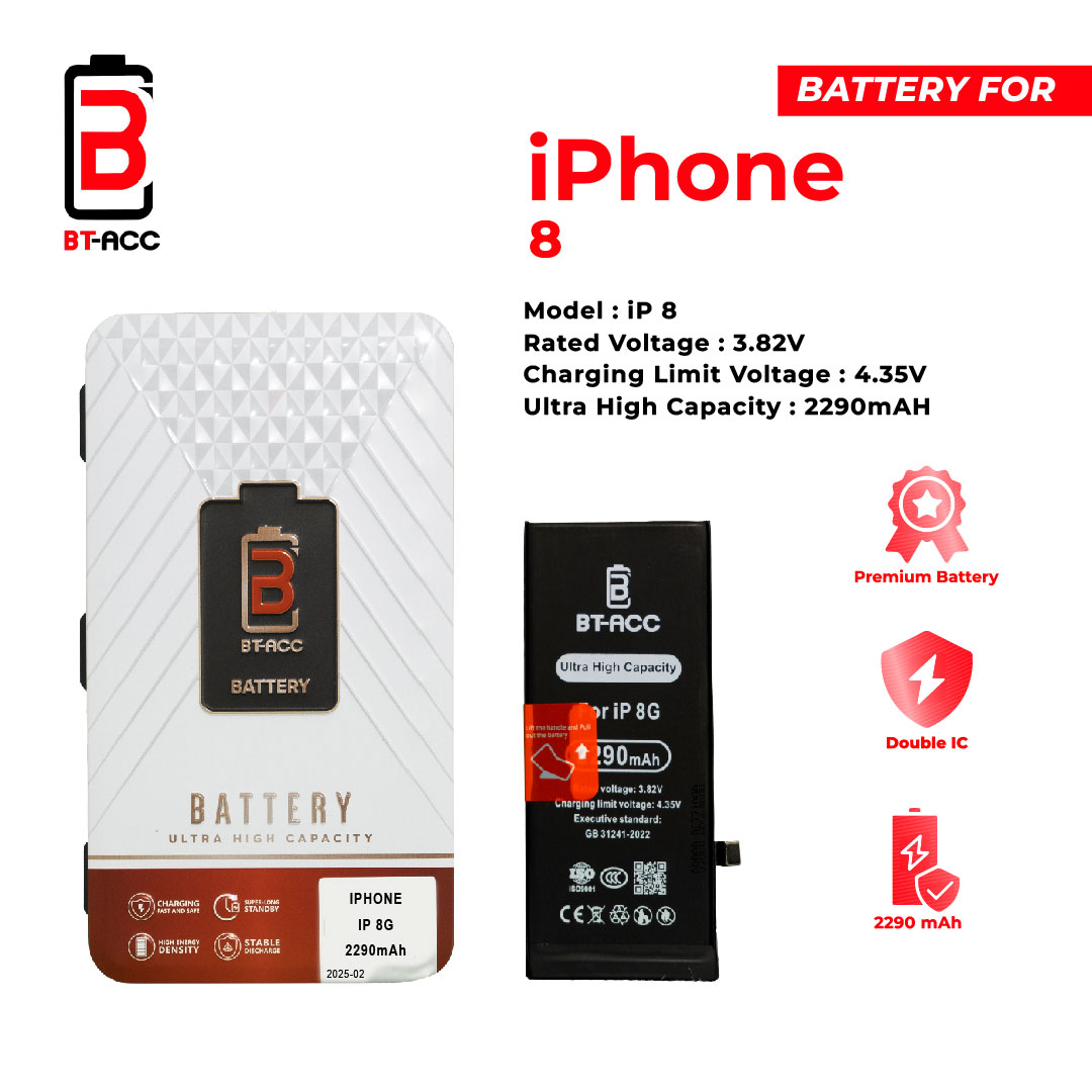 BT-ACC Baterai Ultra High Capacity iPhone 8 (2290mAh) - Image 5
