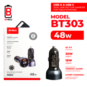 BT-ACC Adaptor Charger Mobil 48W Dual USB - BT303