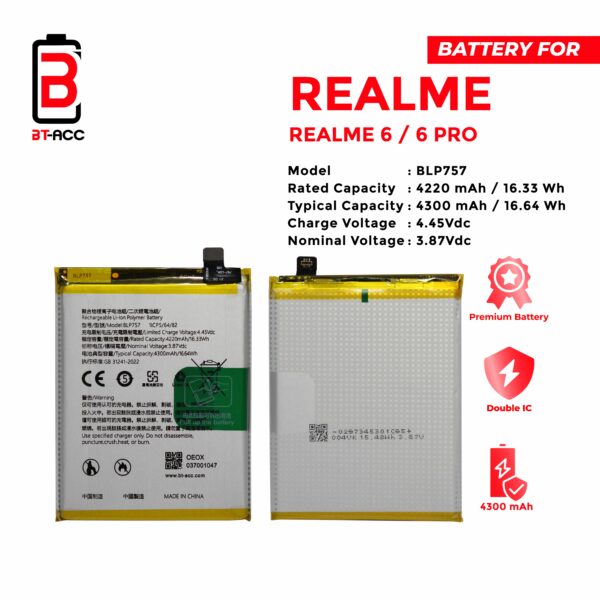 BT-ACC Baterai Realme 6 / 6 Pro / BLP757 - Image 2