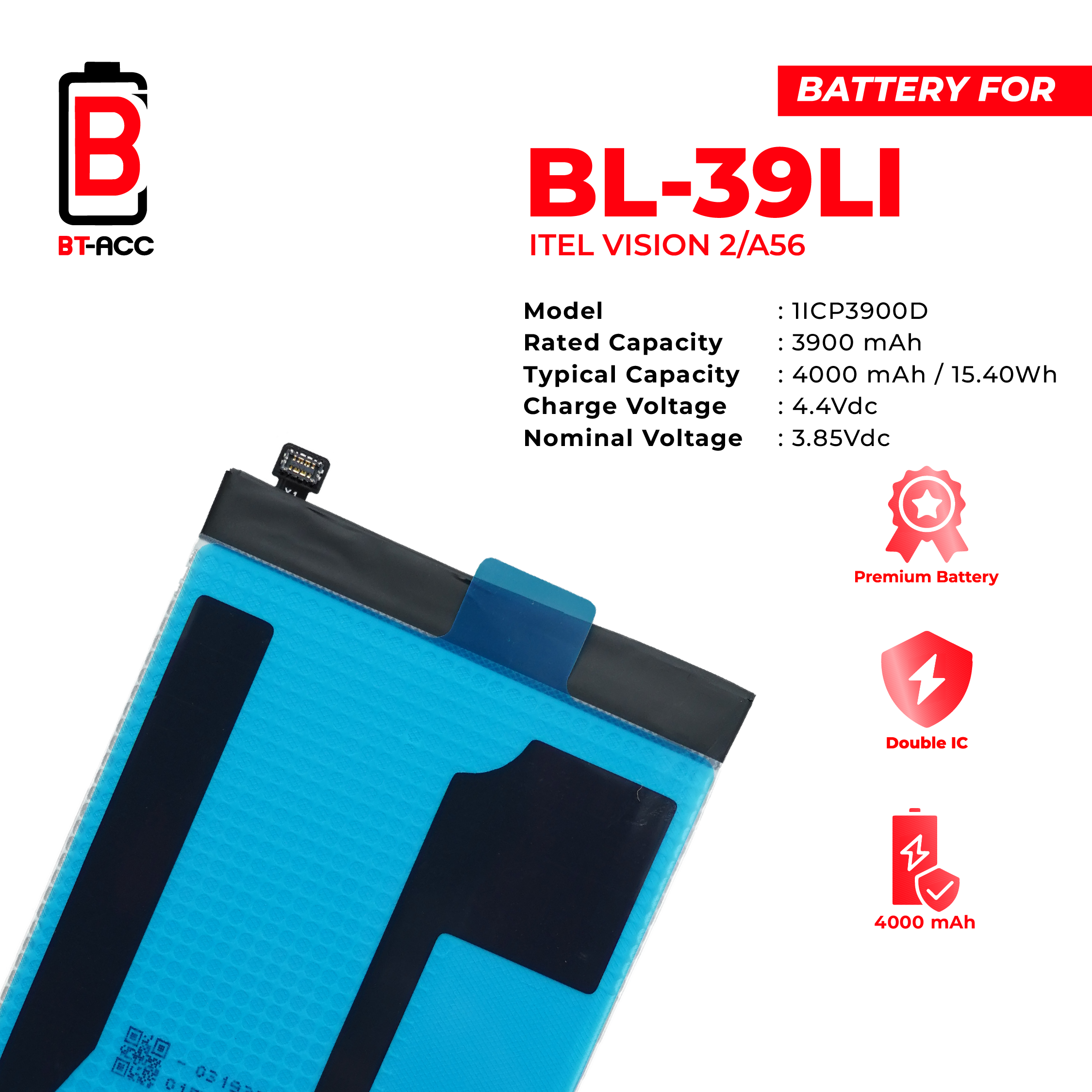 BT-ACC Baterai Itel BL-39LI / Vision 2 / A56 - Gambar 3
