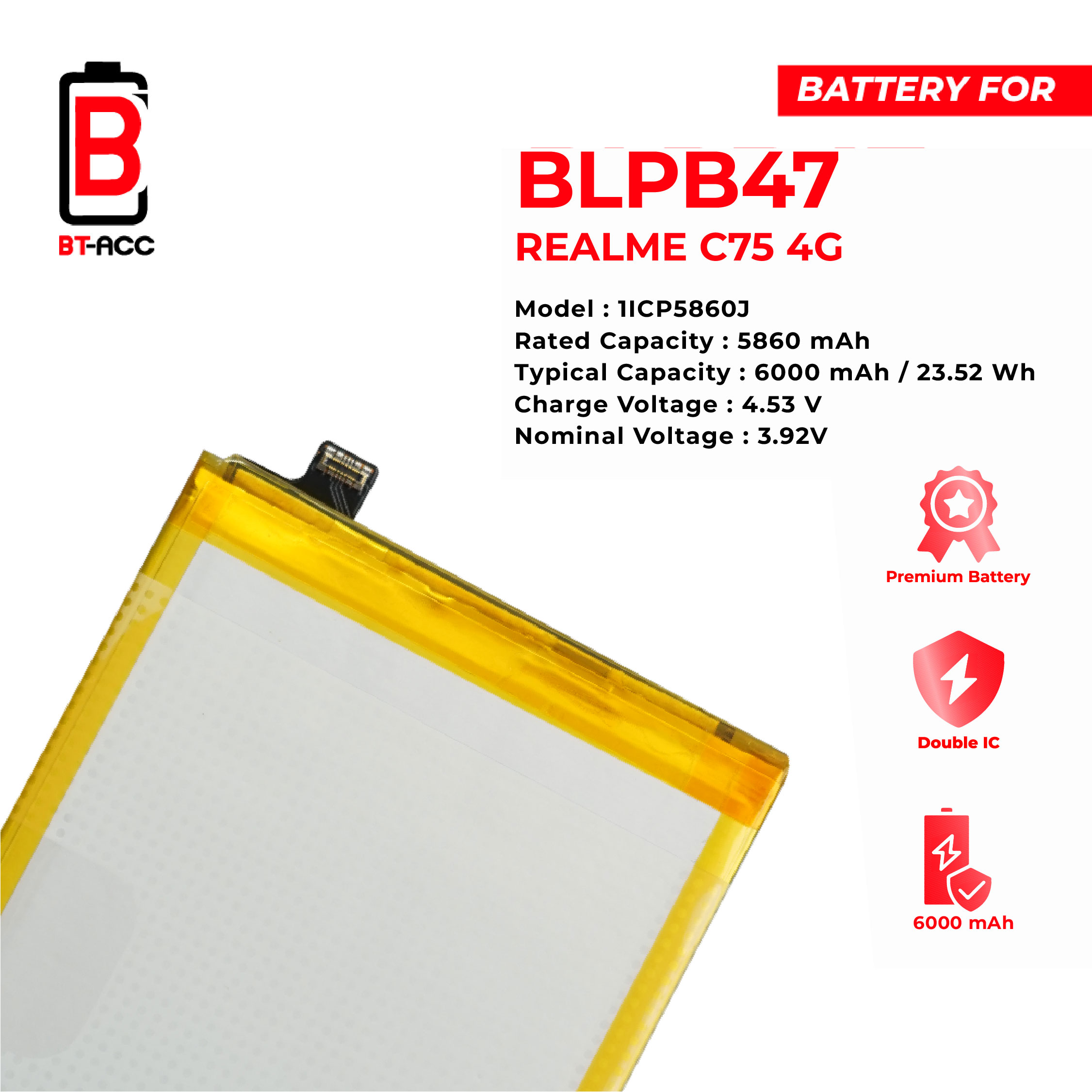 BT-ACC Baterai Realme C61 / BLPB21 - Image 3