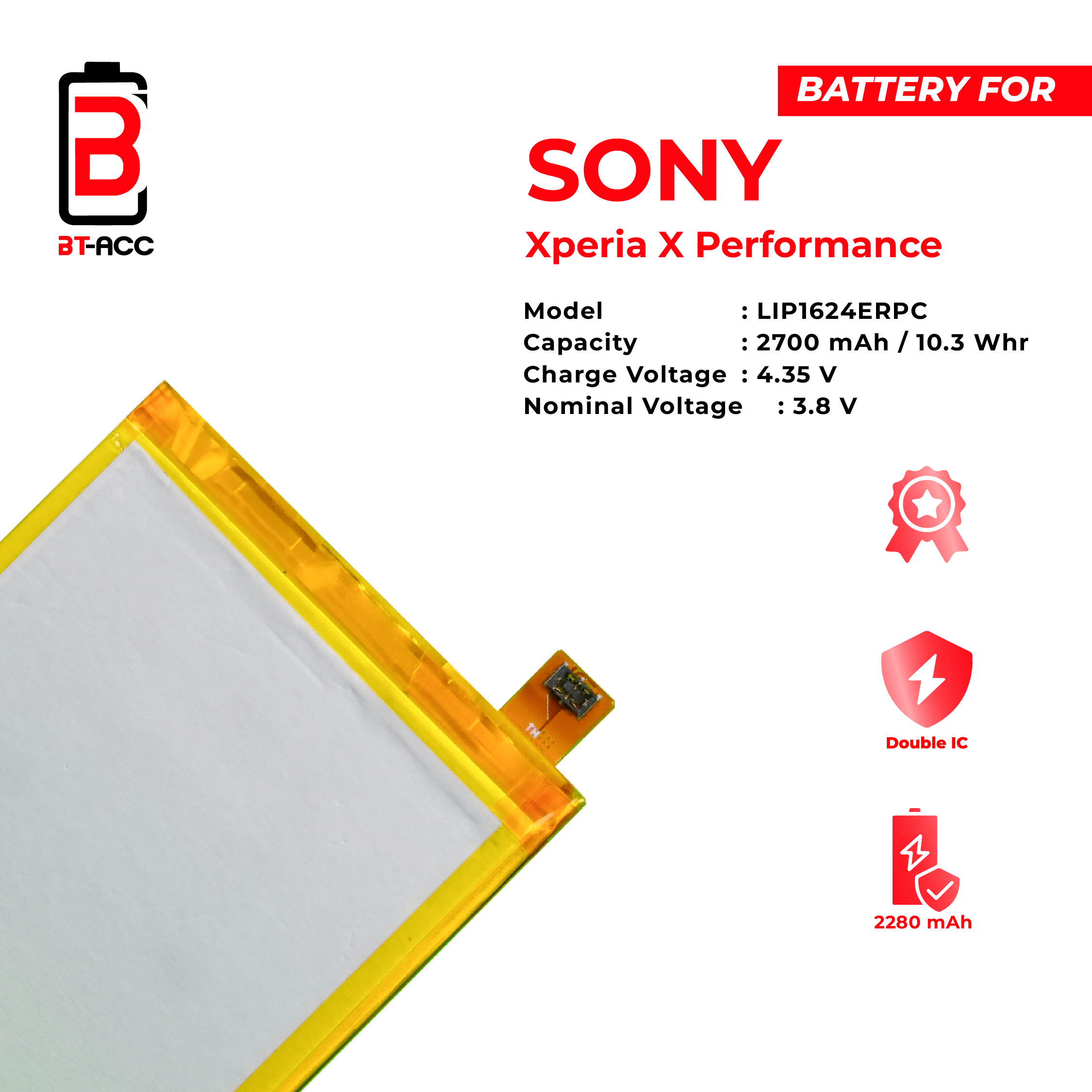 BT-ACC Baterai Sony Xperia X Performance / LIP1624ERPC - Gambar 3