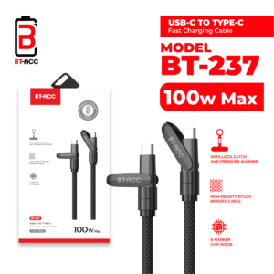 BT-ACC BT-237 Kabel Data Type C to Type C 100W E-Marker Chip