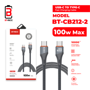 BT-ACC BT-CB212 Kabel Data Type-C to Type-C 100W 2M Super Fast Charging