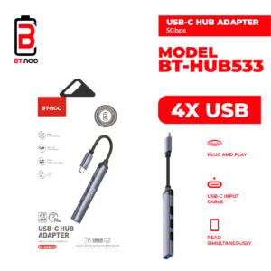 BT-ACC BT-HUB533 USB Hub Adapter Type-C To USB 3.0
