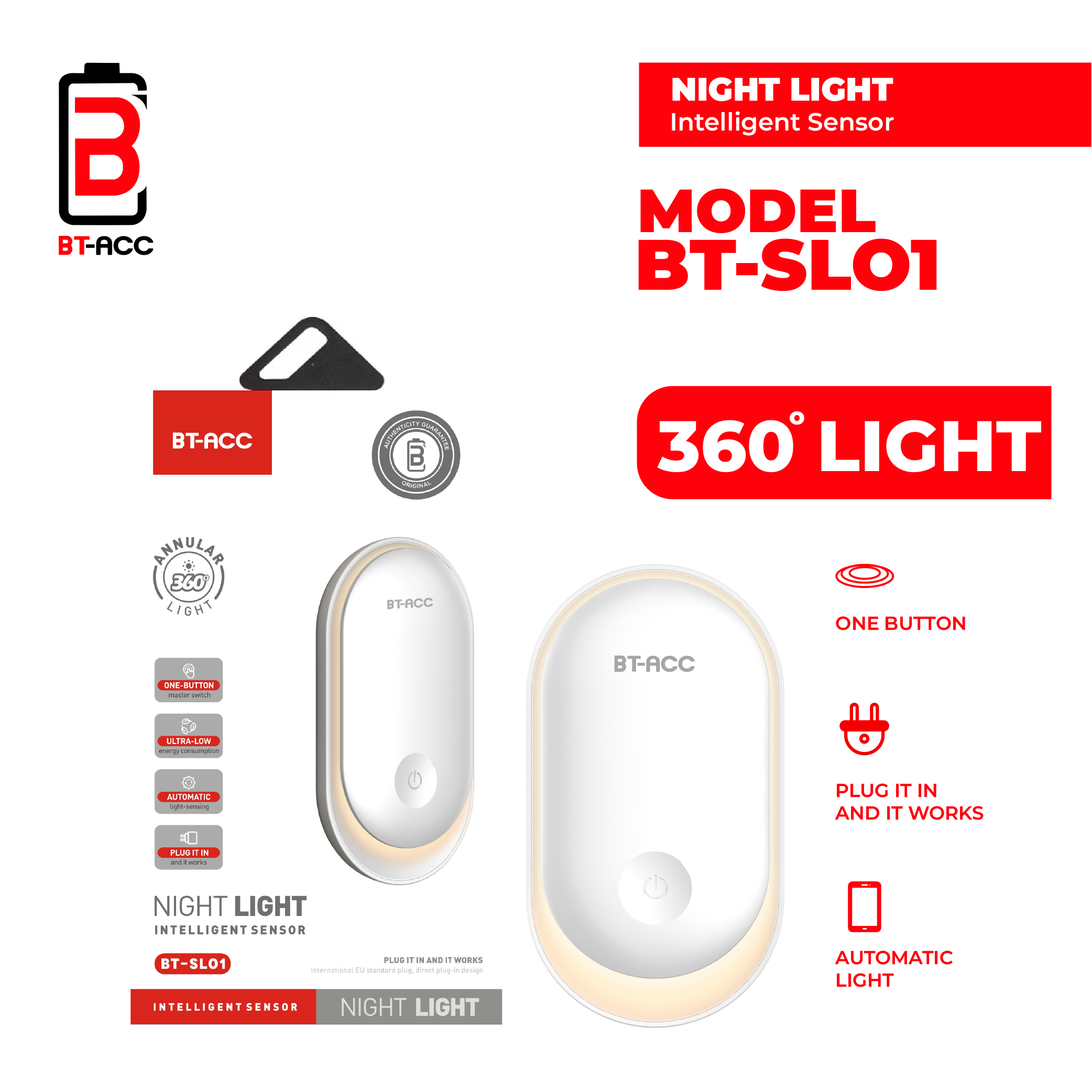 BT-ACC BT-SL01 Smart LED Lamp Automatic Sensing