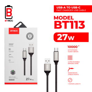 BT-ACC BT113 Kabel Data 27W For USB A To Type C