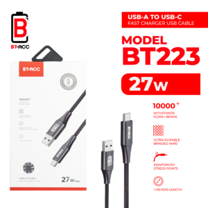 BT-ACC BT223 Kabel Data 27W For USB Type C to Type C