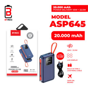 BT-ACC BT-ASP645 Power Bank 20000mAh 45W Fast Charging