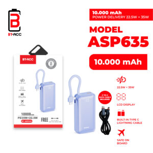 BT-ACC BT-ASP635 Power Bank 10000mAh 35W Fast Charging