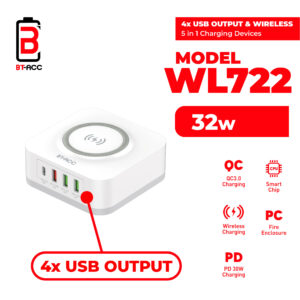 BT-ACC BT-WL722 Wireless Charger 32W - White