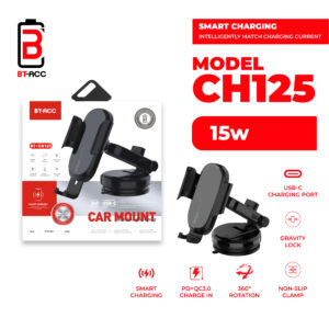 BT-ACC BT-CH125 Car Holder Wireless Charging 15W