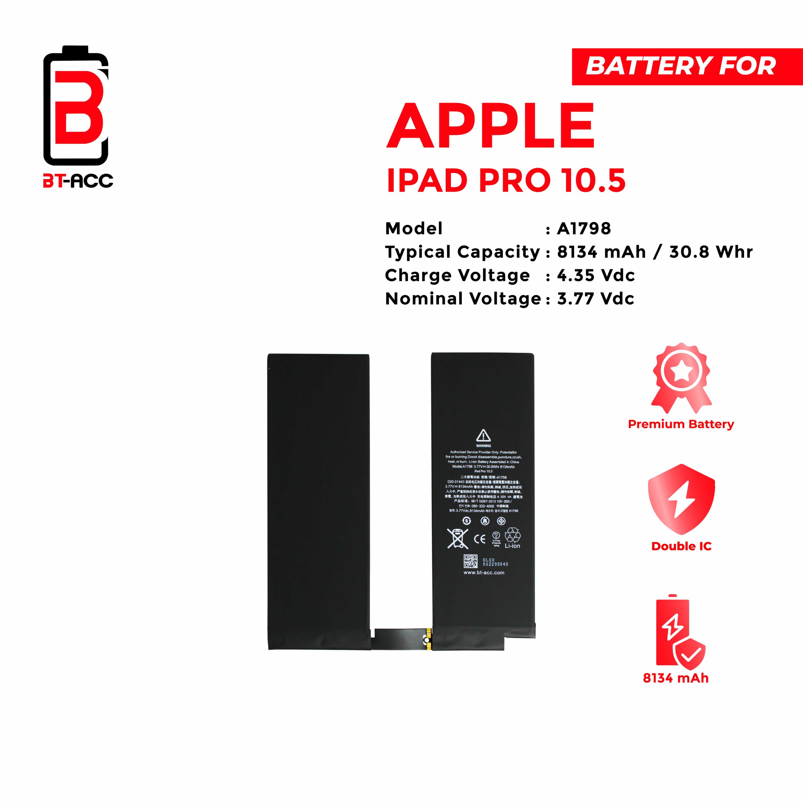 BT-ACC Baterai iPad Pro10.5" - Gambar 4