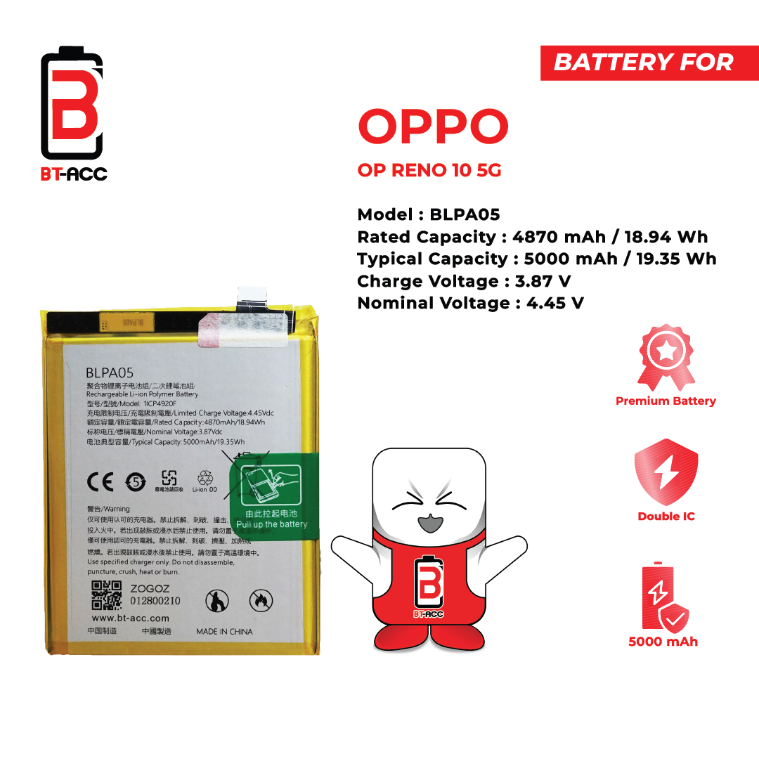 BT-ACC Baterai Oppo Reno 10 5G / BLPA05