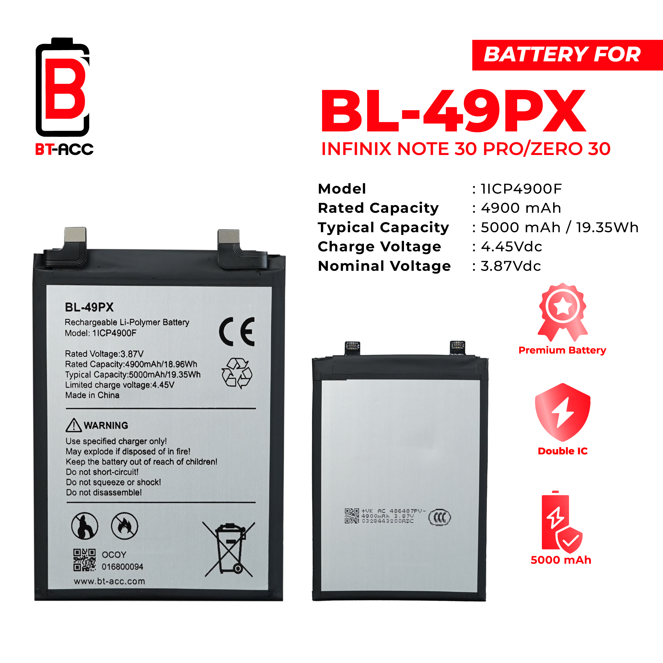 BT-ACC Infinix Note 30 Pro / Zero 30 - BL49PX
