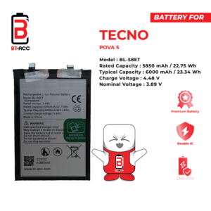 BT-ACC Baterai Tecno Pova 5 / BL-58ET