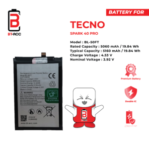 BT-ACC Baterai Tecno Spark 40 Pro / 40 Pro+ / BL-50FT
