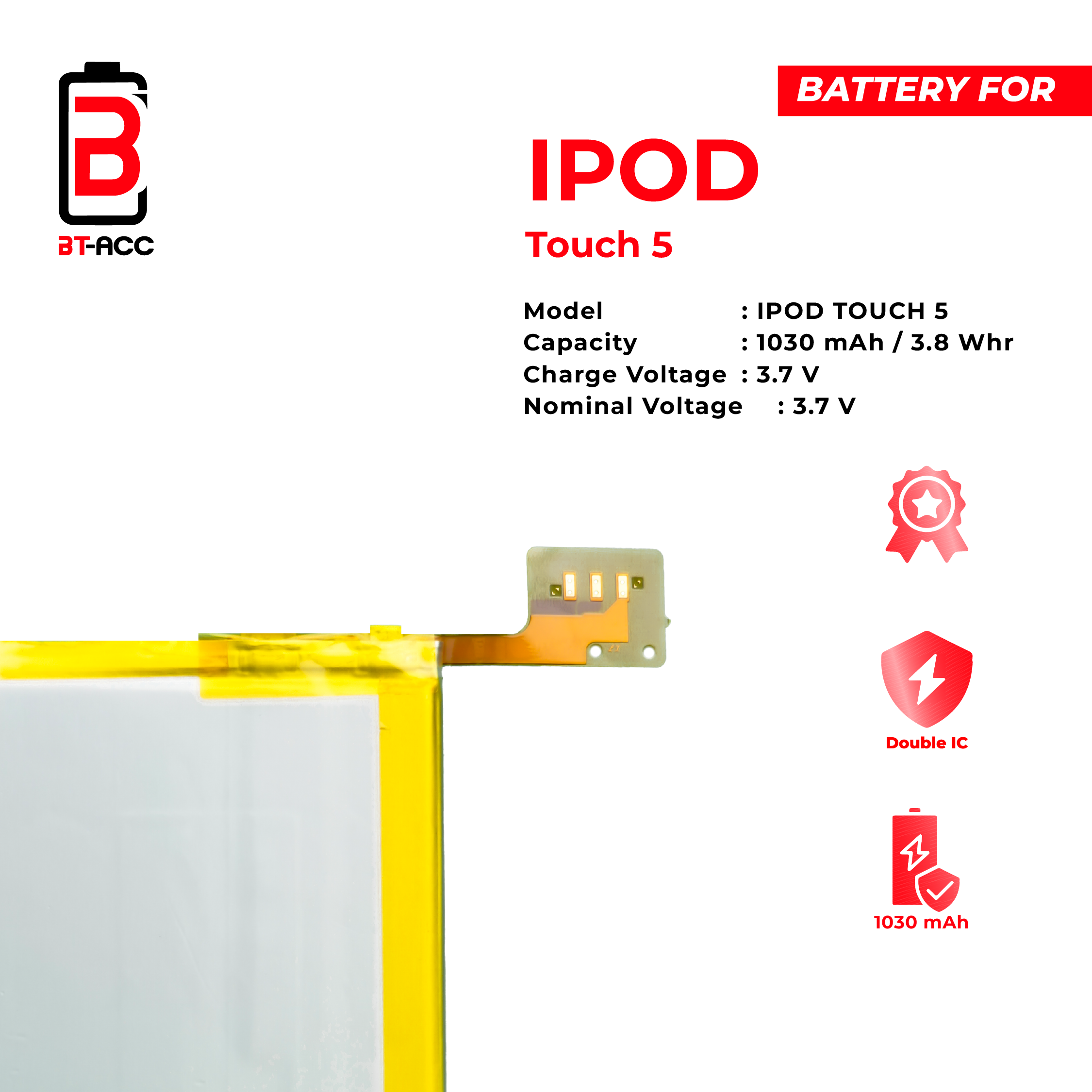 BT-ACC Baterai iPod Touch 5 (1030 mAh) - Image 3